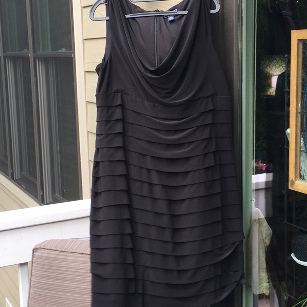 American Living Classic Black Draped Midi Dress